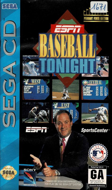 ESPN Baseball Tonight box art for Sega Mega CD